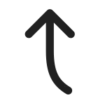 Arrow Curve Up Left SVG Icon